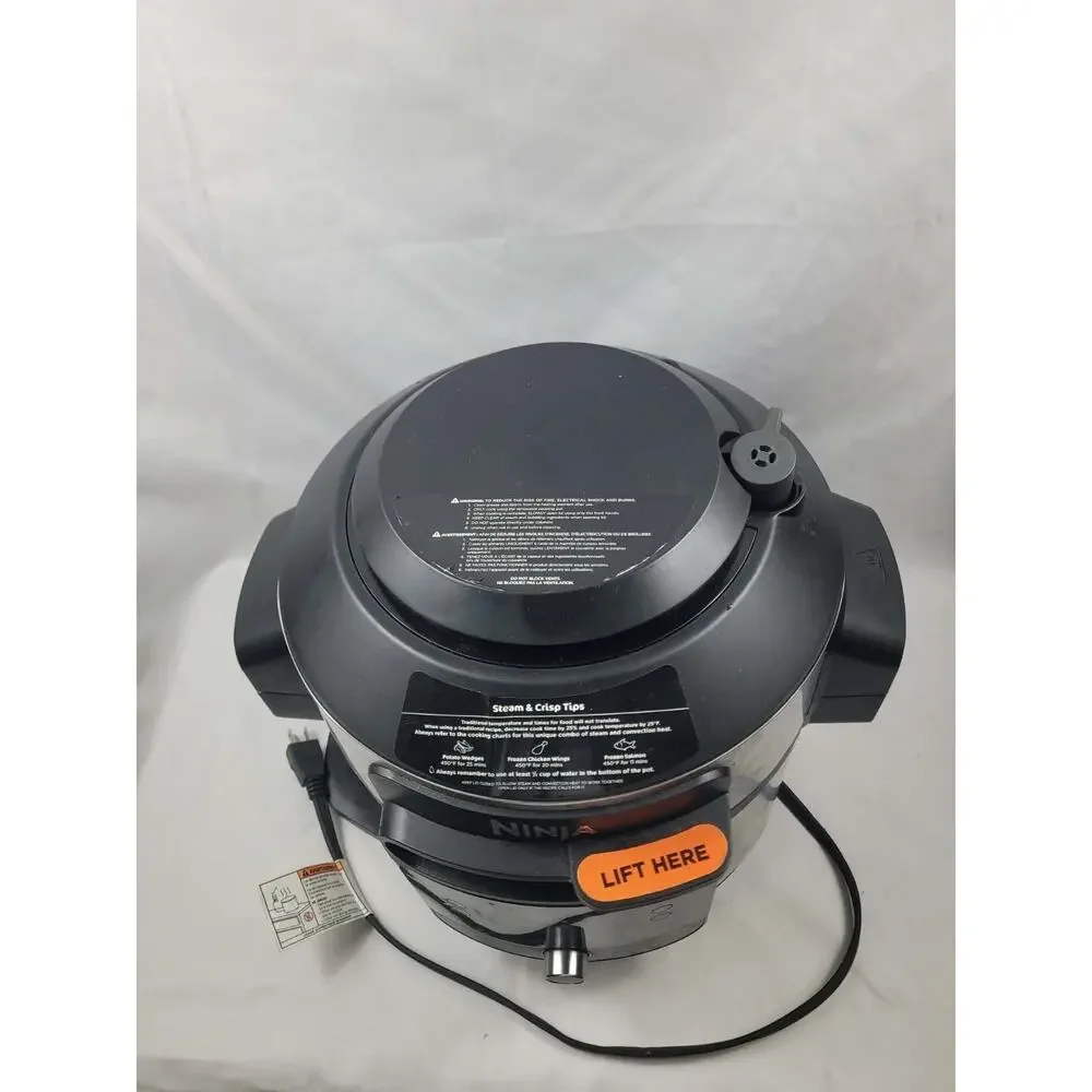 Ninja Foodi Combo Cooker OL500 SmartLid 1460W Pressure Cooker Air Fry Steamer